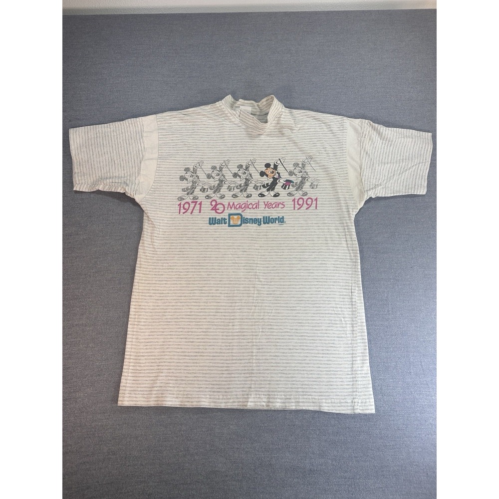 Vintage 1991 Disney World 20 Magical Years Mickey Mouse T Shirt USA L/XL